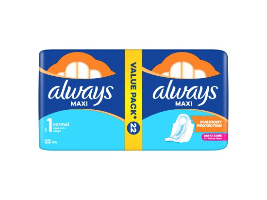 Always vložky (22ks/fol) Maxi Normal Duo