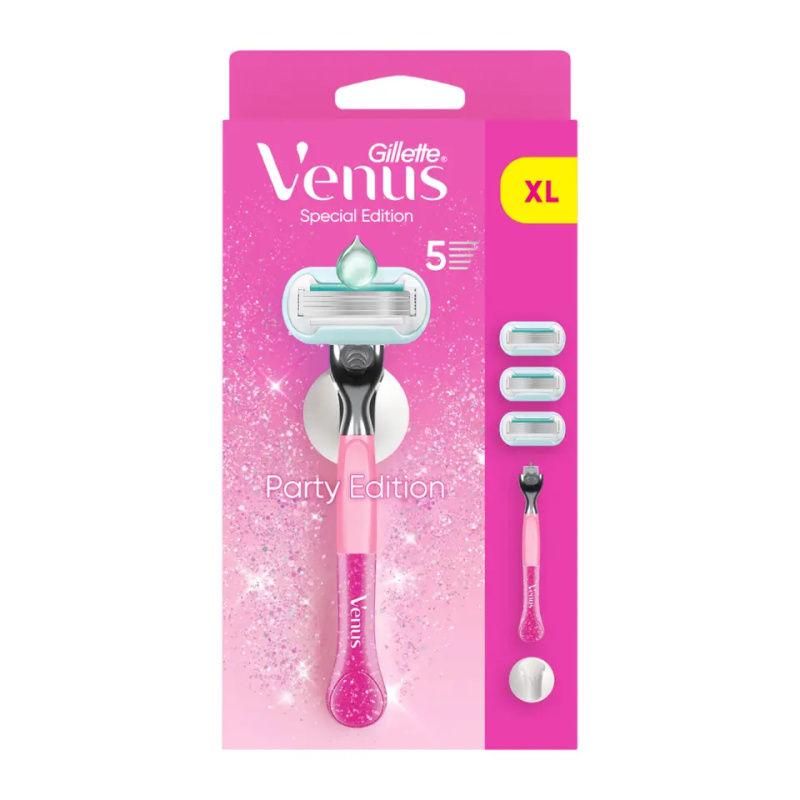 Gillette Dámský holicí strojek Venus Party Edition + 3 náhradní hlavice XL
