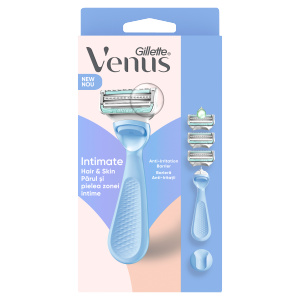 Gillette Venus Intimate dámský holicí strojek pro úpravu linie bikin + náhradní břity 3 ks