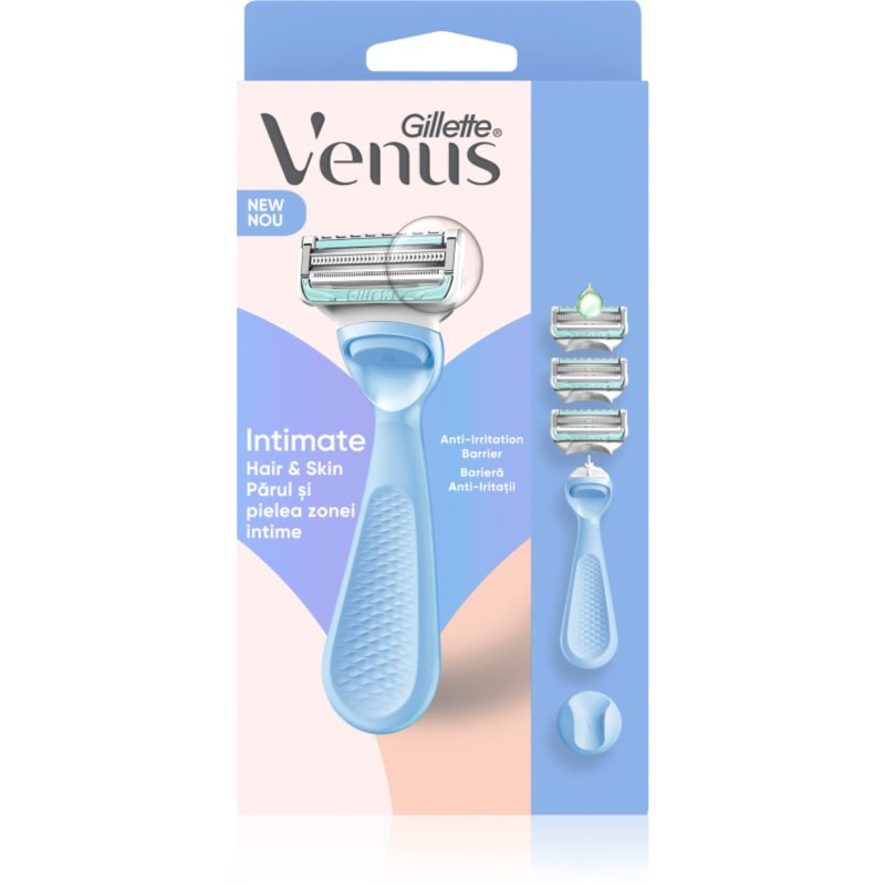 Gillette Venus Intimate dámský holicí strojek pro úpravu linie bikin + náhradní břity 3 ks