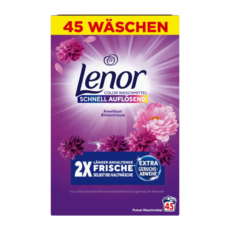 Lenor Amethyst Prací prášek na barevné prádlo 45 PD
