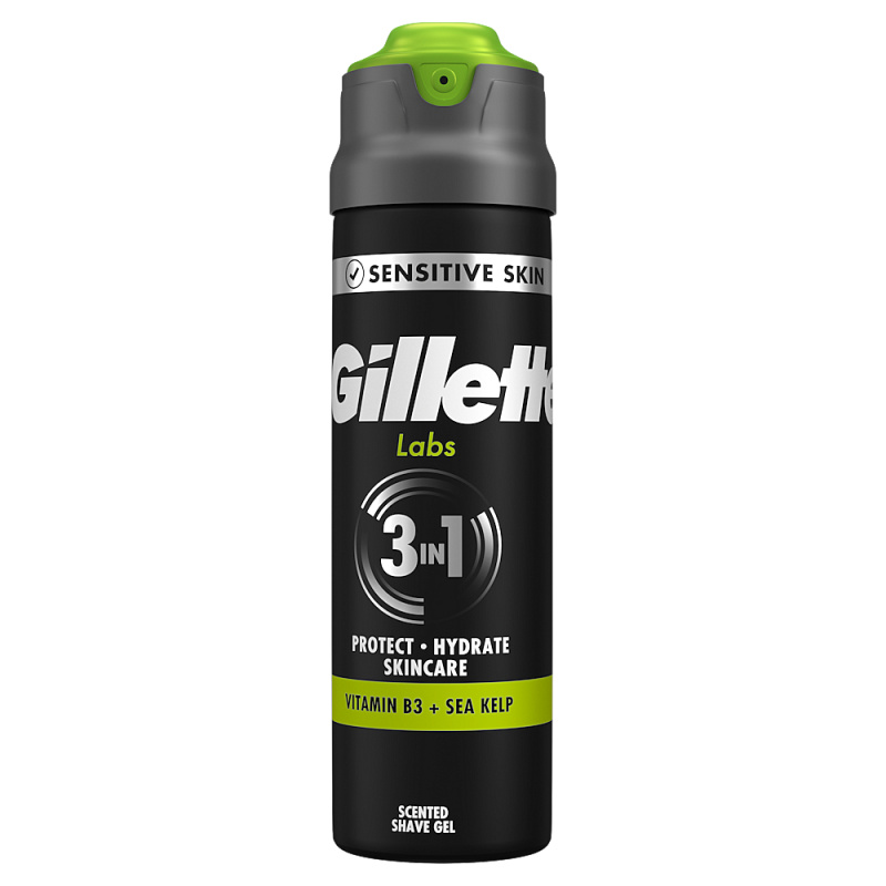 Gillette Labs pěnivý gel na holení 3 v 1 198 ml