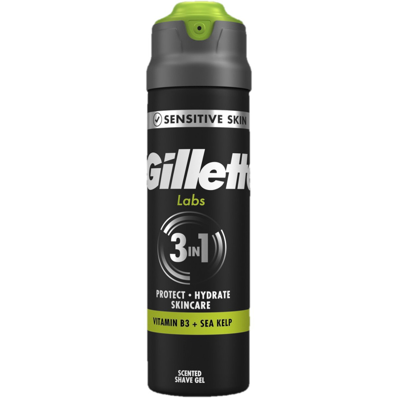 Gillette Labs pěnivý gel na holení 3 v 1 198 ml