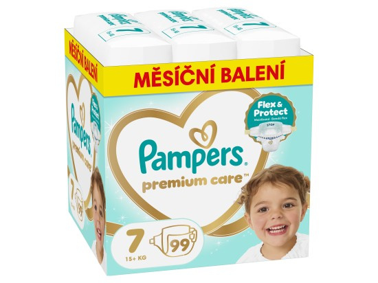 Pampers Premium Care jednorázové plenky 7 (15+ kg)