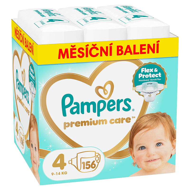 Pampers Premium Care jednorázové plenky 4 (9–14 kg)
