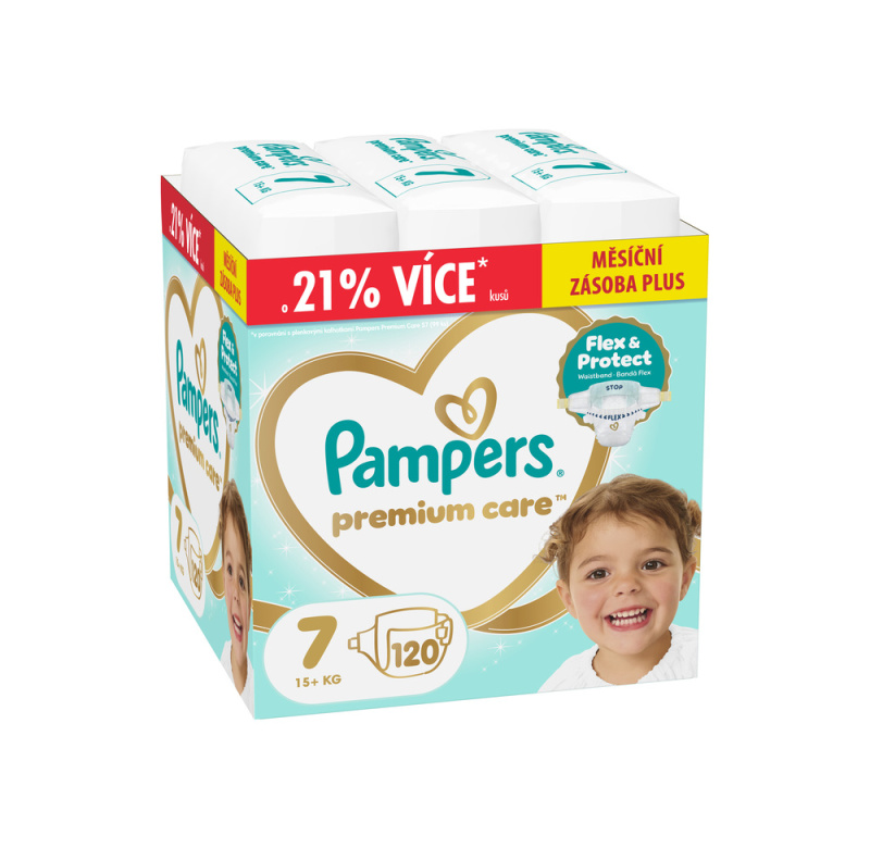 Pampers Premium Care jednorázové plenky 7 (15+ kg)