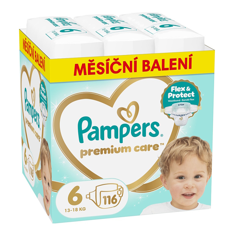 Pampers Premium Care jednorázové plenky 6 (13–18 kg)