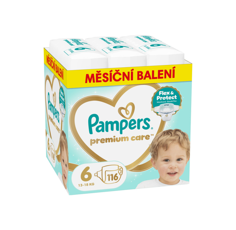 Pampers Premium Care jednorázové plenky 6 (13–18 kg)