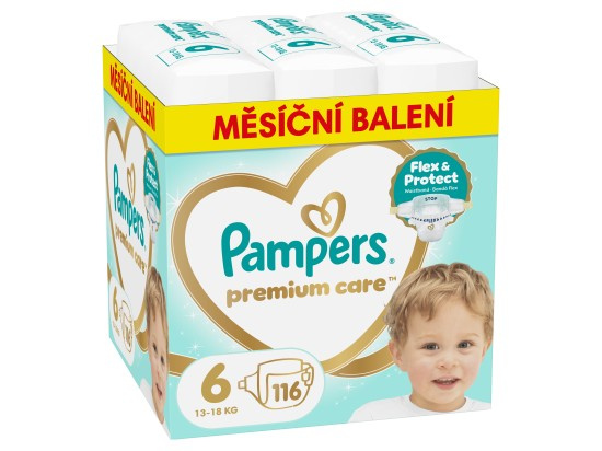 Pampers Premium Care jednorázové plenky 6 (13–18 kg)