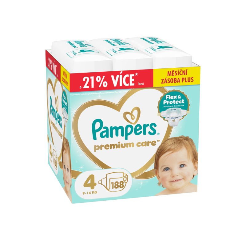 Pampers Premium Care jednorázové plenky 4 (9–14 kg)