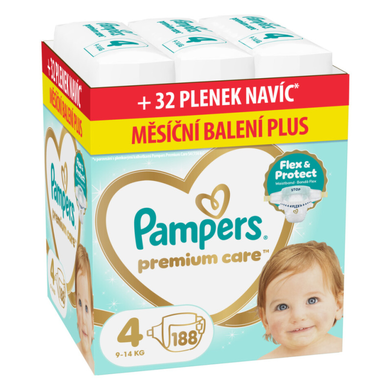Pampers Premium Care jednorázové plenky 4 (9–14 kg)
