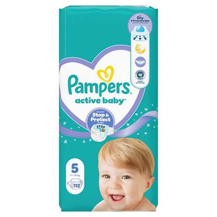 Pampers Active Baby vel. 5 11–16 kg dětské pleny 112 ks