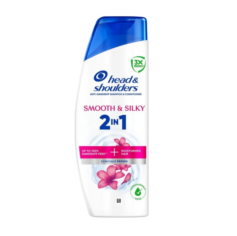 Head & Shoulders Smooth & Silky 2in1 šampon a kondicionér proti lupům 400 ml