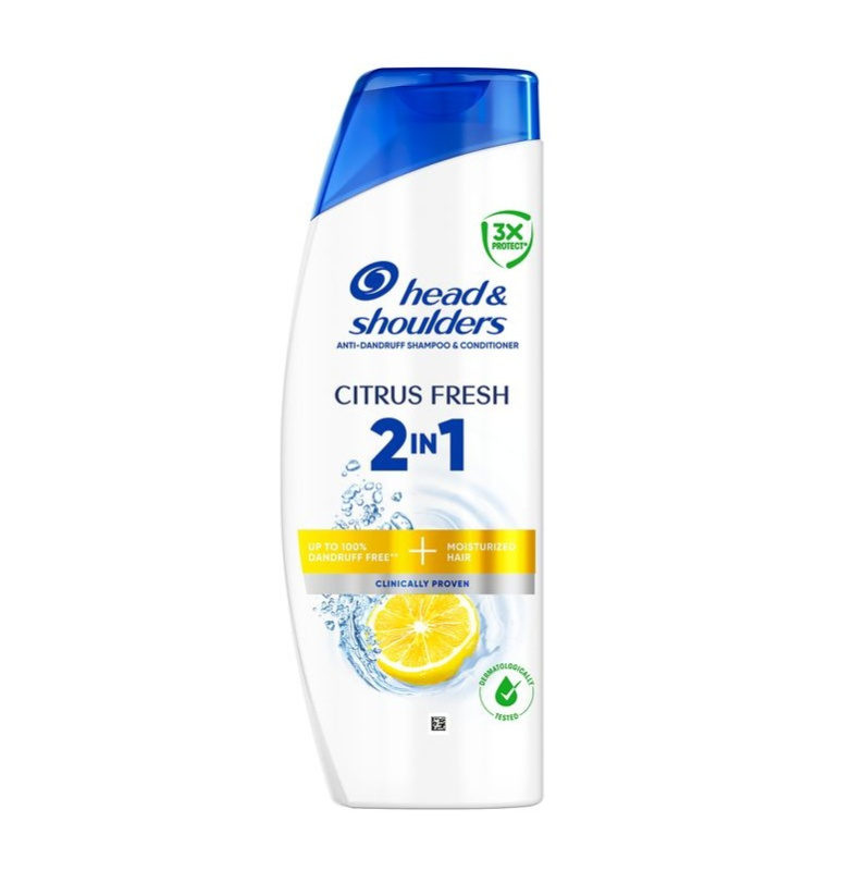 Head & Shoulders Citrus Fresh 2in1 šampon a kondicionér proti lupům 400 ml