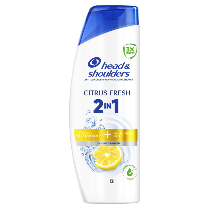 Head & Shoulders Citrus Fresh 2in1 šampon a kondicionér proti lupům 400 ml