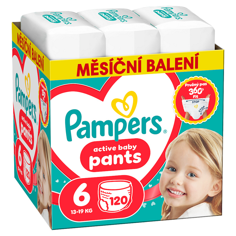 Pampers Active Baby plenkové kalhotky 6 (13–19 kg)