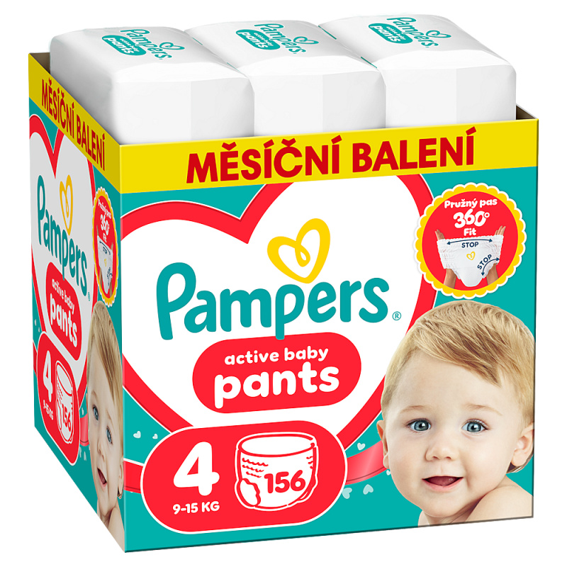 Pampers Active Baby plenkové kalhotky 4 (9–15 kg)