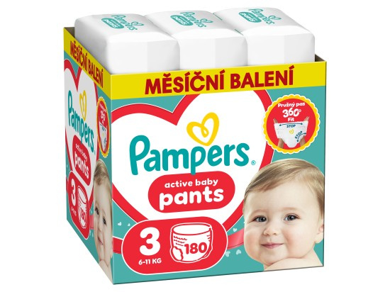 Pampers Active Baby plenkové kalhotky 3 (6–11 kg)