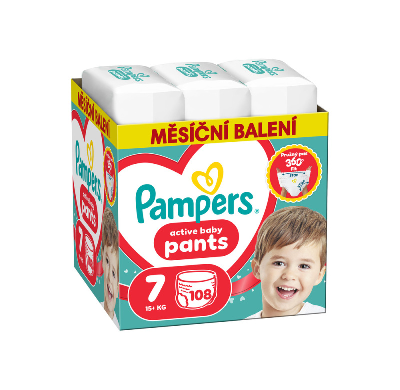 Pampers Active Baby plenkové kalhotky 7 (15+ kg)
