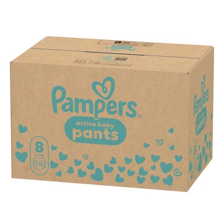 Pampers Active Baby vel. 8 17+ kg plenkové kalhotky 92 ks