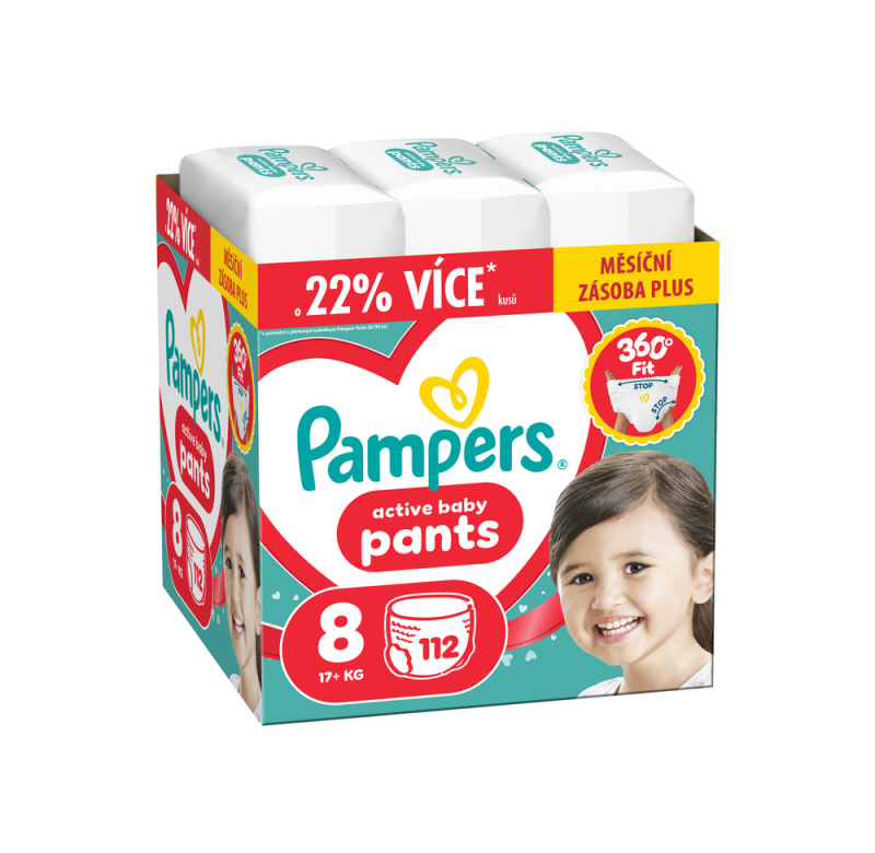 Pampers Active Baby plenkové kalhotky 8 (17+ kg)