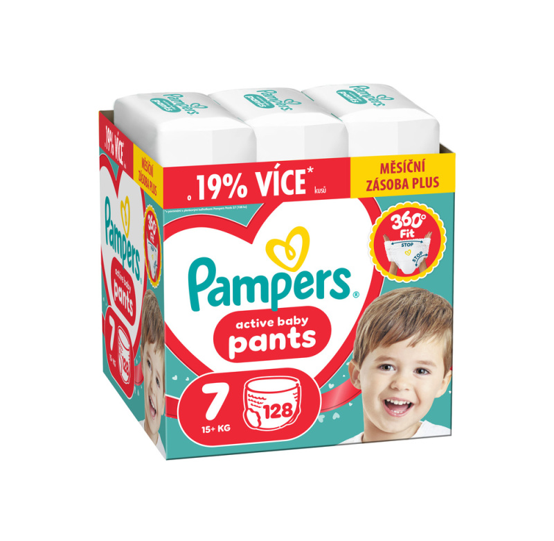 Pampers Active Baby plenkové kalhotky 7 (15+ kg)