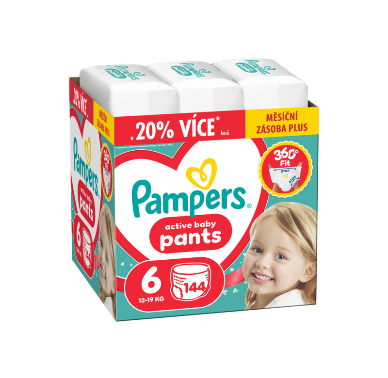 Pampers Active Baby plenkové kalhotky 6 (13–19 kg)