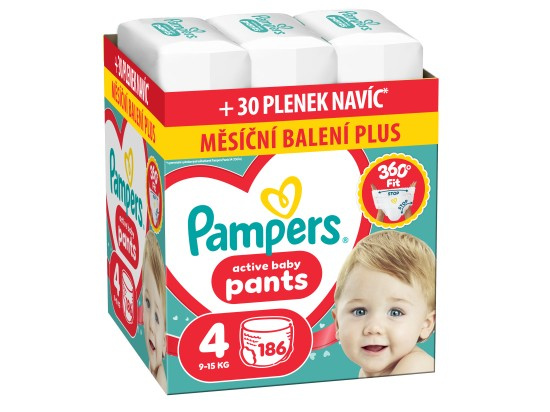 Pampers Active Baby plenkové kalhotky 4 (9–15 kg)