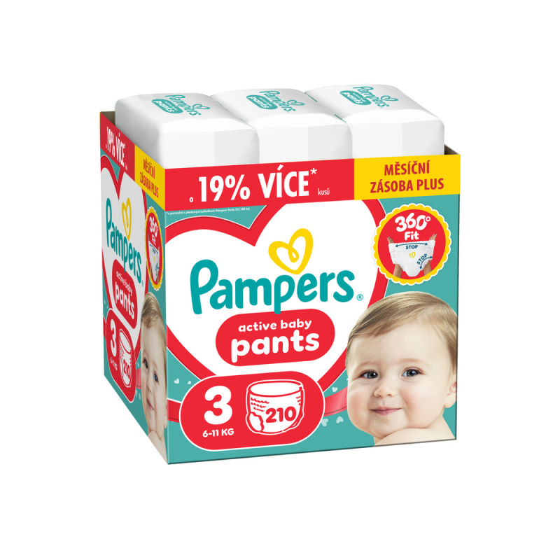 Pampers Active Baby plenkové kalhotky 3 (6–11 kg)