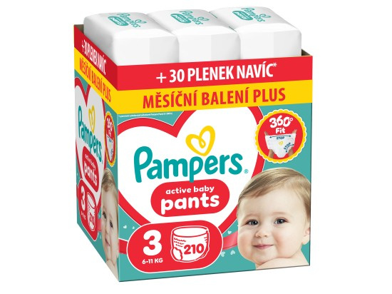 Pampers Active Baby plenkové kalhotky 3 (6–11 kg)