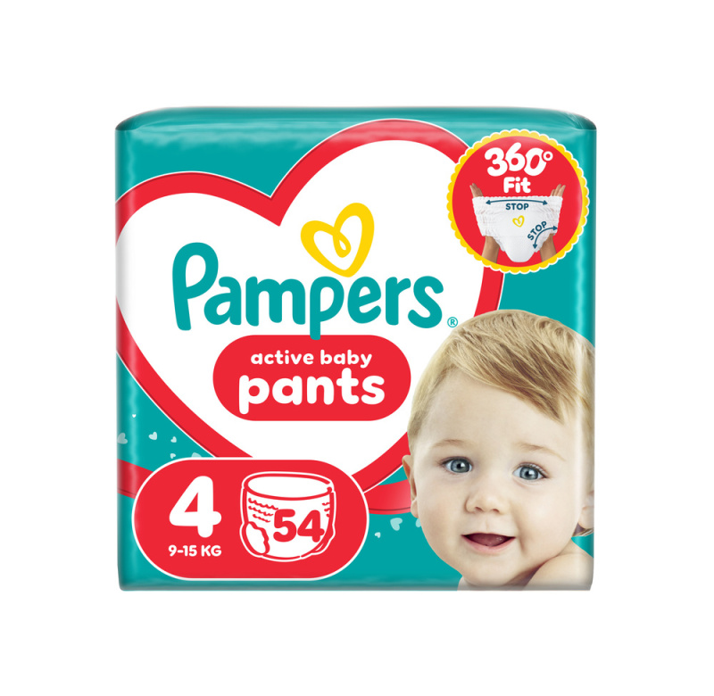 Pampers Active Baby plenkové kalhotky 4 (9–15 kg)