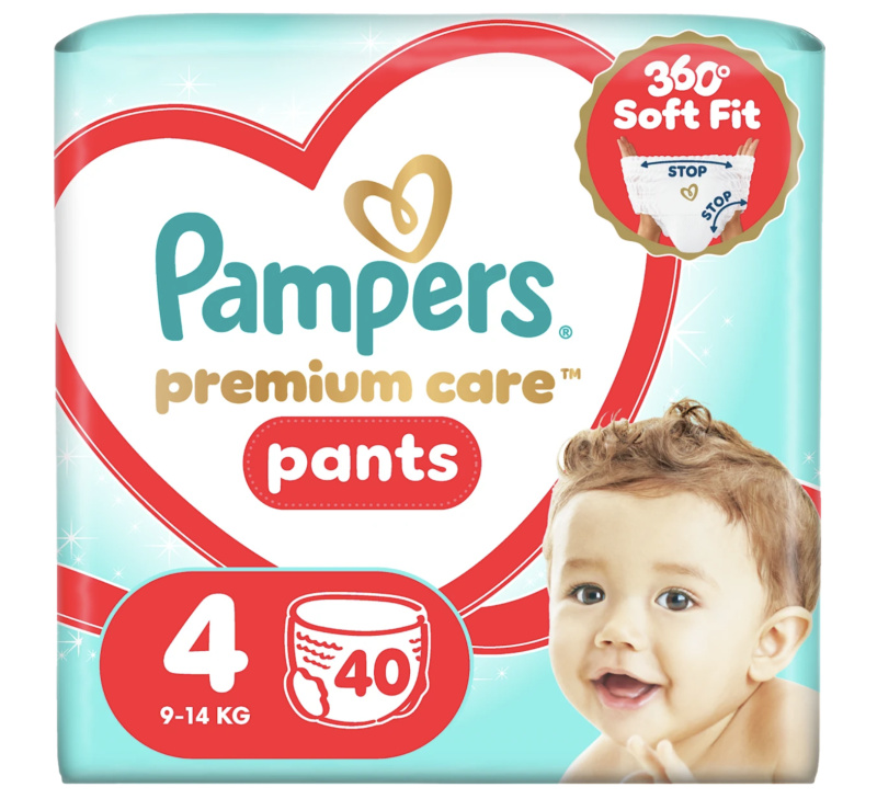 Pampers Pants Premium Care plenkové kalhotky 4 (9–14 kg)