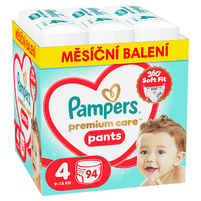 Pampers Premium Care plenkové kalhotky 4 (9–15 kg)