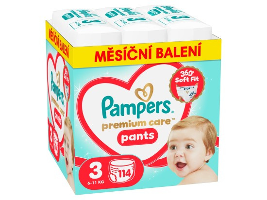 Pampers Pants Premium Care plenkové kalhotky 3 (6–11 kg)