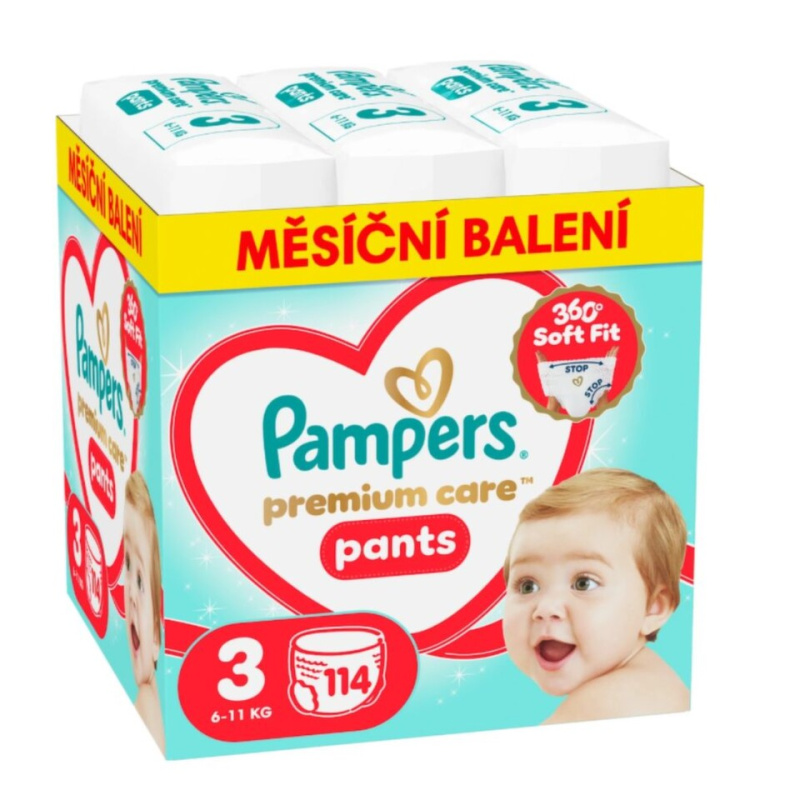Pampers Pants Premium Care plenkové kalhotky 3 (6–11 kg)