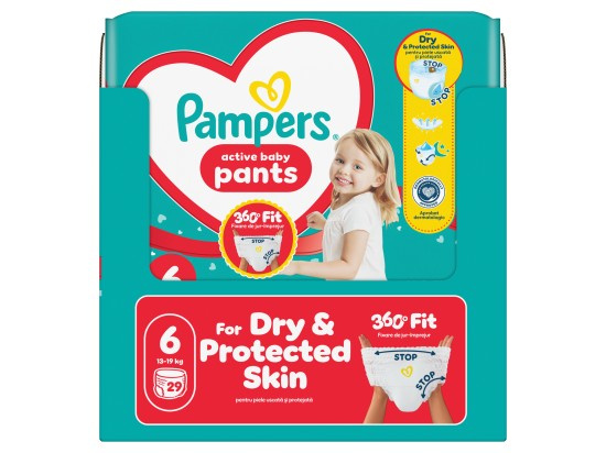 Pampers Active Baby plenkové kalhotky 6 (13–19 kg)