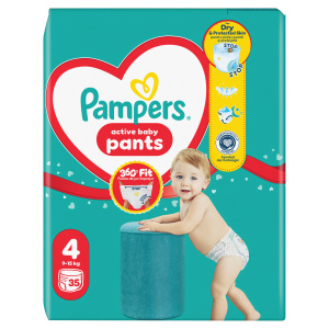 Pampers Active Baby plenkové kalhotky 4 (9–15 kg)