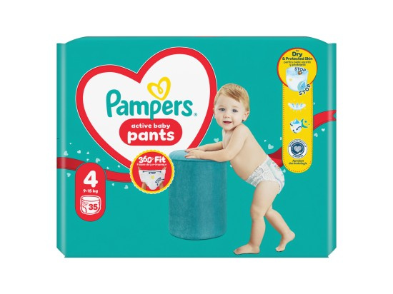 Pampers Active Baby plenkové kalhotky 4 (9–15 kg)