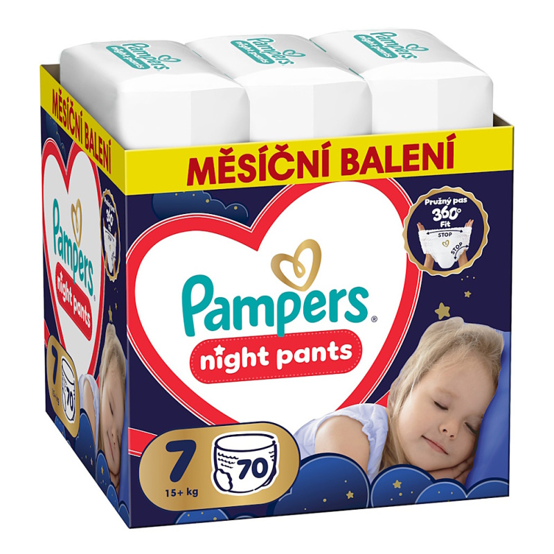 Pampers Pants Night plenkové kalhotky 7 (15+ kg)