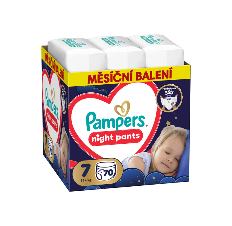 Pampers Pants Night plenkové kalhotky 7 (15+ kg)