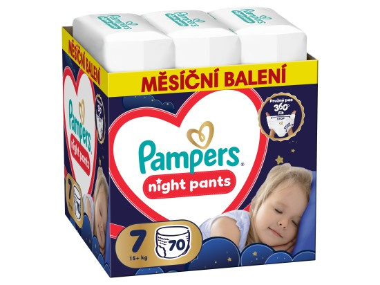 Pampers Pants Night plenkové kalhotky 7 (15+ kg)