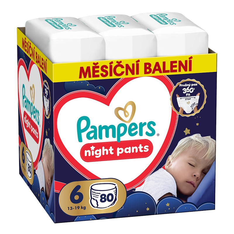 Pampers Pants Night plenkové kalhotky 6 (13–19 kg)