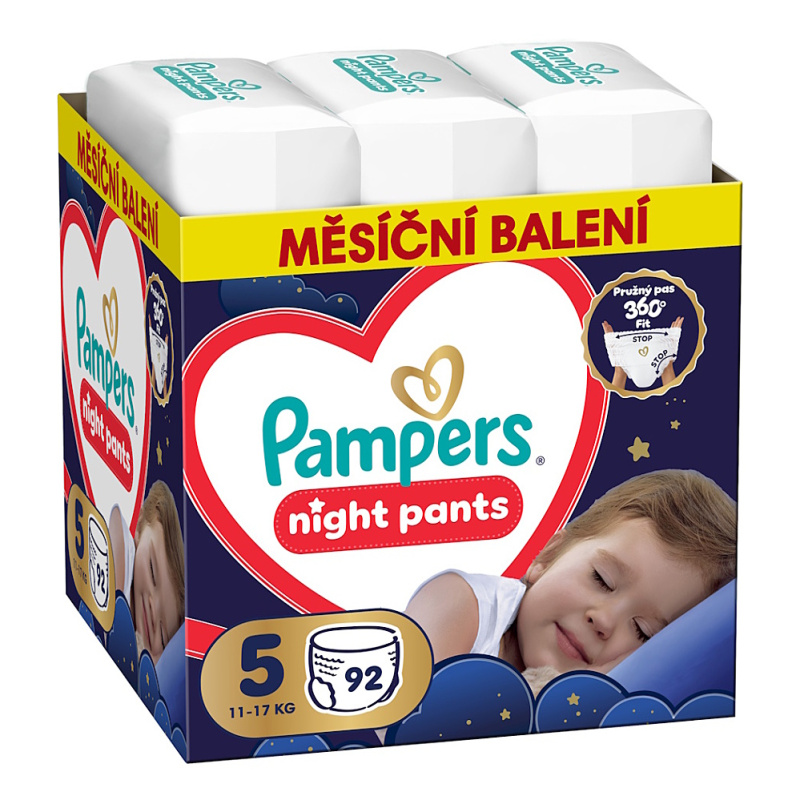 Pampers Pants Night plenkové kalhotky 5 (11–17 kg)