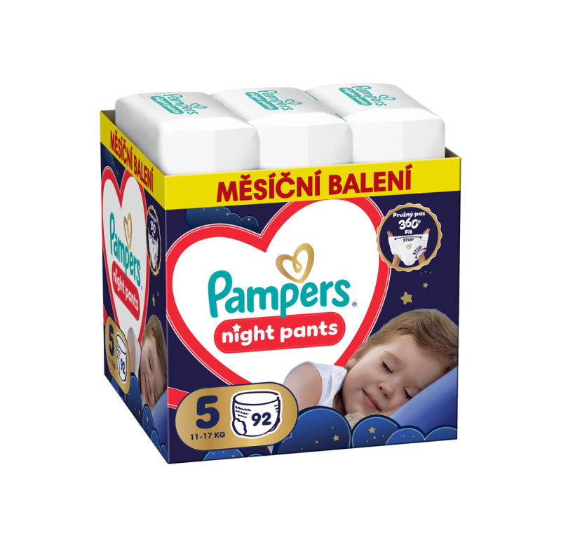 Pampers Pants Night plenkové kalhotky 5 (11–17 kg)