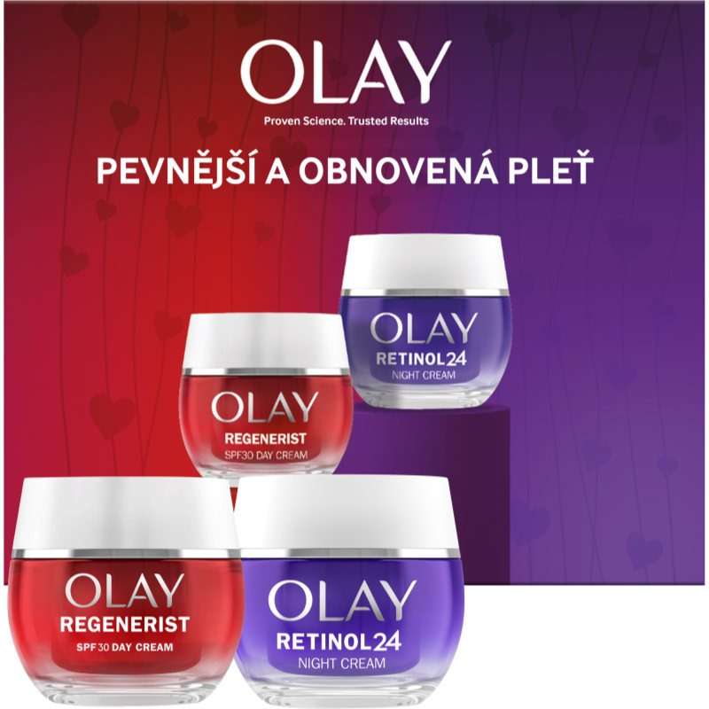 Olay Gift Set Retinol 24 & Regenerist dárková sada pro hydrataci a vypnutí pokožky