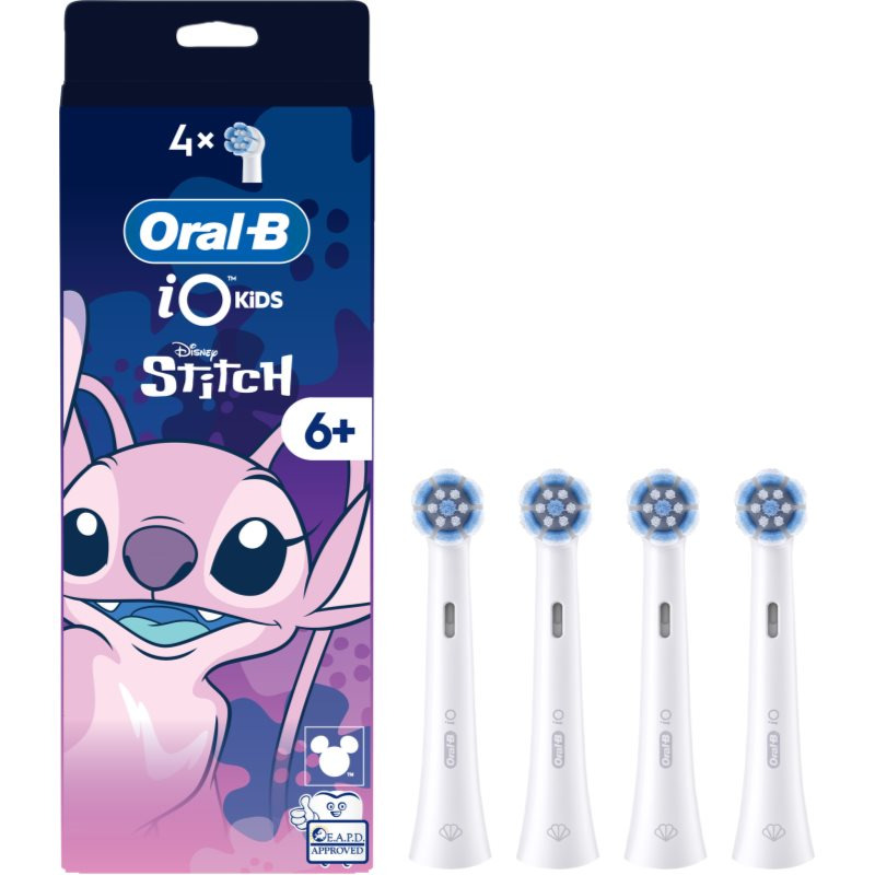 Oral-B iO Kids Disney Stitch Angel náhradní hlavice pro zubní kartáček pro děti 6 y+ 4 ks