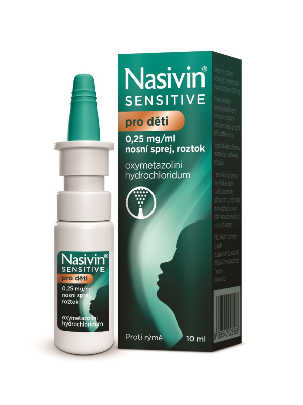 NASIVIN SENSITIVE PRO DĚTI 0,25MG/ML Nosní sprej, roztok 1X10ML