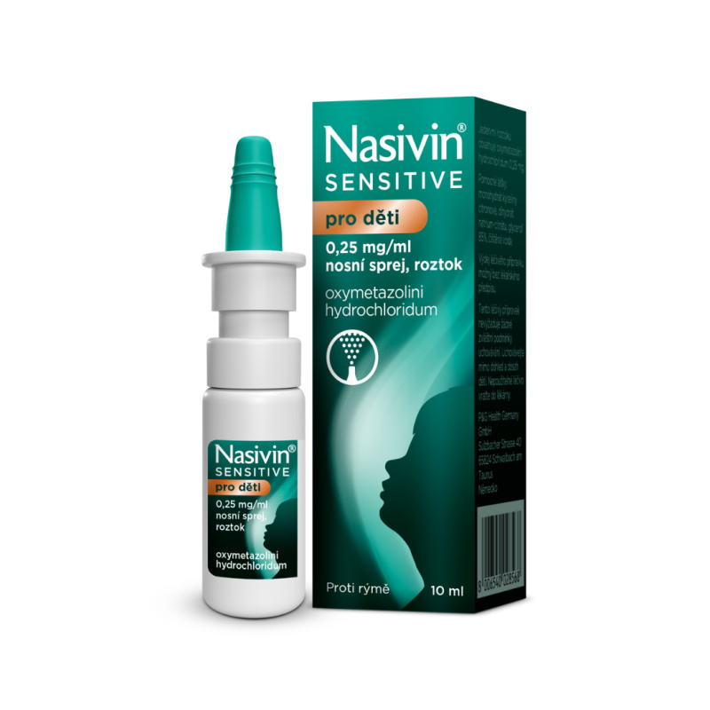 NASIVIN SENSITIVE PRO DĚTI 0,25MG/ML Nosní sprej, roztok 1X10ML