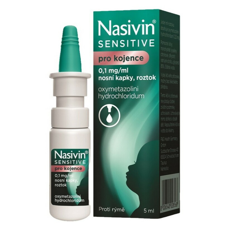 NASIVIN SENSITIVE PRO KOJENCE 0,1MG/ML Nosní kapky, roztok 1X5ML