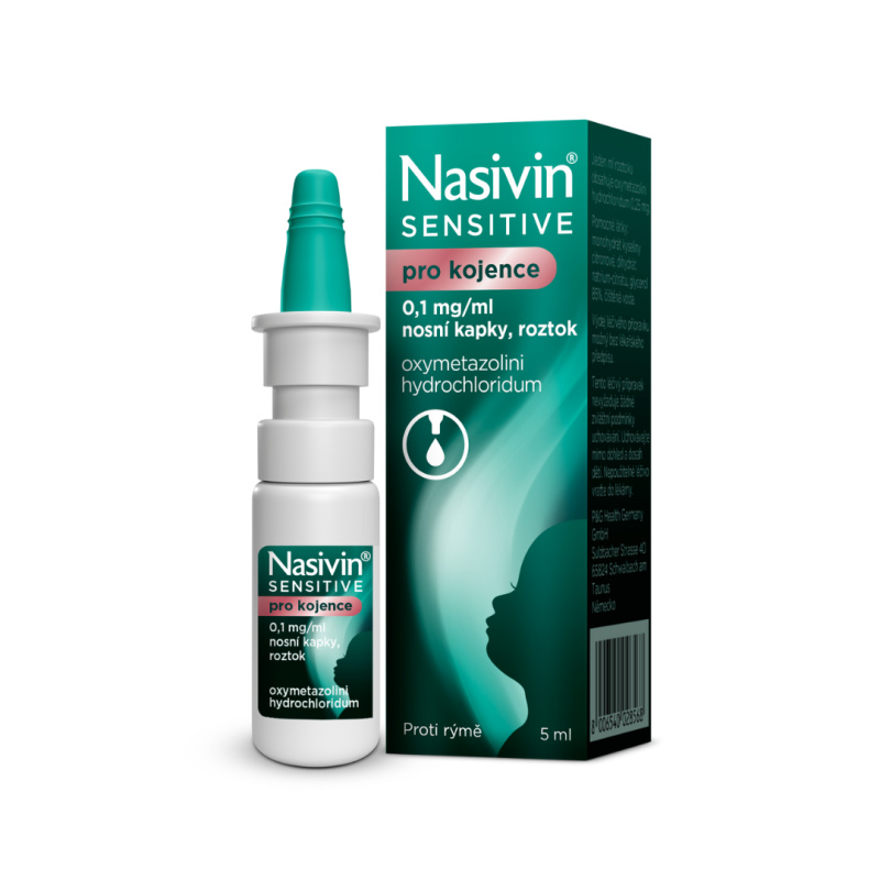 NASIVIN SENSITIVE PRO KOJENCE 0,1MG/ML Nosní kapky, roztok 1X5ML